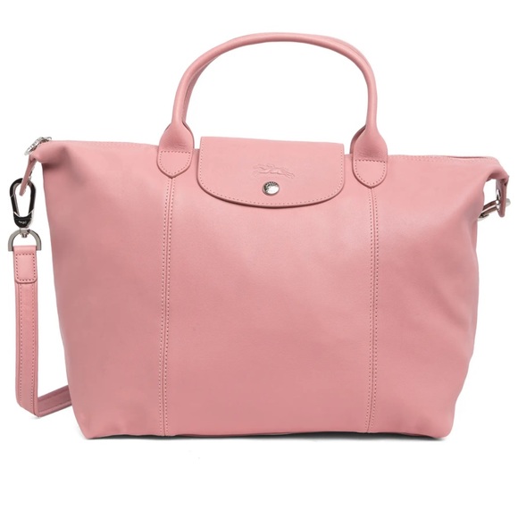 Long champ Le Pliage Cuir Top Handle Tote Bag - Picture 2 of 7